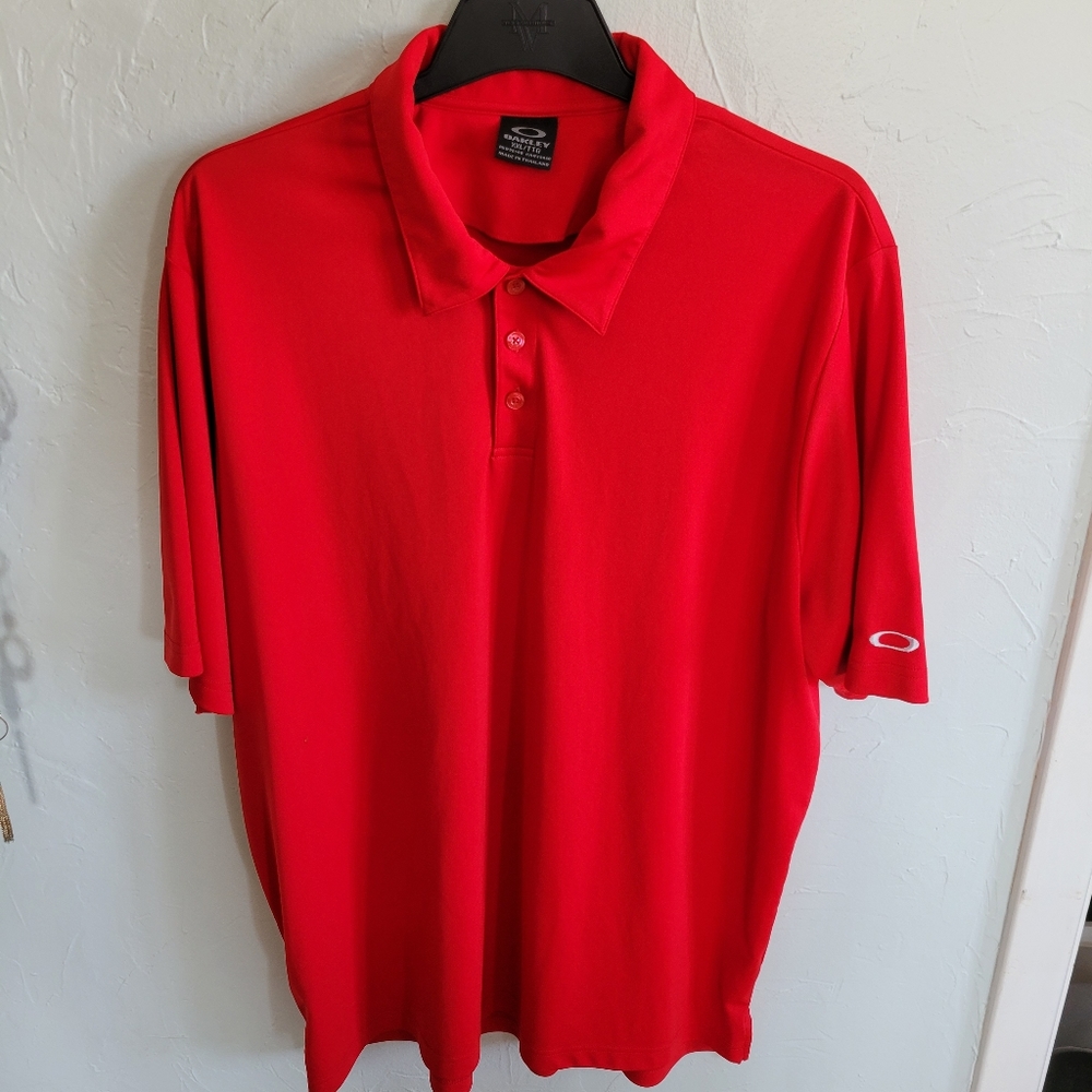 Men's Oakley Red Polo XXL 2XL Golf